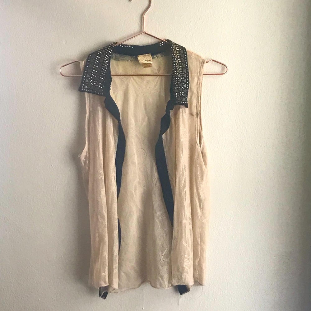 Daytrip Lace Shrug with Studded Accents